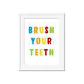 Picture of Brush your teeth multi Colour I _GroupedProduct_Rectangle_Portrait_Mini_ _GroupedProduct_Rectangle_Portrait_Framed_Matted_
