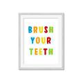 Picture of Brush your teeth multi Colour I _GroupedProduct_Rectangle_Portrait_Mini_ _GroupedProduct_Rectangle_Portrait_Framed_Matted_