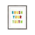 Picture of Brush your teeth multi Colour I _GroupedProduct_Rectangle_Portrait_Mini_ _GroupedProduct_Rectangle_Portrait_Framed_Matted_