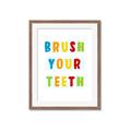 Picture of Brush your teeth multi Colour I _GroupedProduct_Rectangle_Portrait_Mini_ _GroupedProduct_Rectangle_Portrait_Framed_Matted_