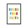 Picture of Brush your teeth multi Colour I _GroupedProduct_Rectangle_Portrait_Mini_ _GroupedProduct_Rectangle_Portrait_Framed_Matted_
