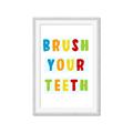 Picture of Brush your teeth multi Colour I _GroupedProduct_Rectangle_Portrait_Mini_ _GroupedProduct_Rectangle_Portrait_Framed_Matted_
