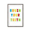 Picture of Brush your teeth multi Colour I _GroupedProduct_Rectangle_Portrait_Mini_ _GroupedProduct_Rectangle_Portrait_Framed_Matted_
