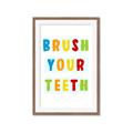 Picture of Brush your teeth multi Colour I _GroupedProduct_Rectangle_Portrait_Mini_ _GroupedProduct_Rectangle_Portrait_Framed_Matted_