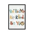 Picture of Be Kind Animals _GroupedProduct_Rectangle_Portrait_Mini_ _GroupedProduct_Rectangle_Portrait_Framed_Matted_