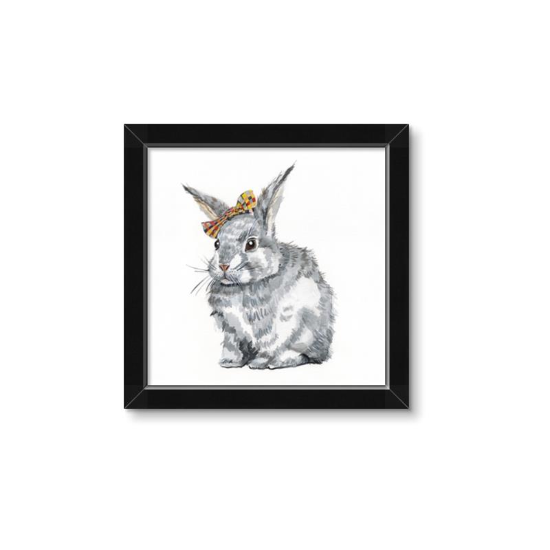 Picture of Baby Grey Bunny _GroupedProduct_Square_Mini_ _GroupedProduct_Square_Framed_Matted_