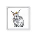 Picture of Baby Grey Bunny _GroupedProduct_Square_Mini_ _GroupedProduct_Square_Framed_Matted_
