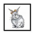 Picture of Baby Grey Bunny _GroupedProduct_Square_Mini_ _GroupedProduct_Square_Framed_Matted_