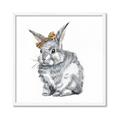 Picture of Baby Grey Bunny _GroupedProduct_Square_Mini_ _GroupedProduct_Square_Framed_Matted_