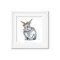 Picture of Baby Grey Bunny _GroupedProduct_Square_Mini_ _GroupedProduct_Square_Framed_Matted_