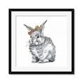 Picture of Baby Grey Bunny _GroupedProduct_Square_Mini_ _GroupedProduct_Square_Framed_Matted_