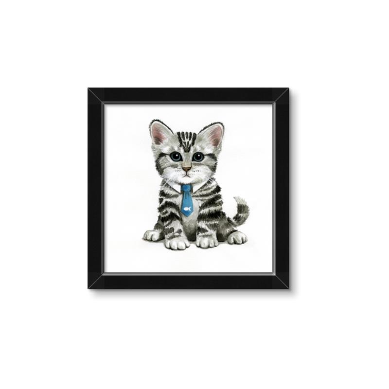Picture of Fish Tie Kitty _GroupedProduct_Square_Mini_ _GroupedProduct_Square_Framed_Matted_