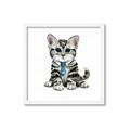 Picture of Fish Tie Kitty _GroupedProduct_Square_Mini_ _GroupedProduct_Square_Framed_Matted_