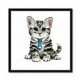 Picture of Fish Tie Kitty _GroupedProduct_Square_Mini_ _GroupedProduct_Square_Framed_Matted_