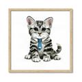 Picture of Fish Tie Kitty _GroupedProduct_Square_Mini_ _GroupedProduct_Square_Framed_Matted_
