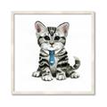 Picture of Fish Tie Kitty _GroupedProduct_Square_Mini_ _GroupedProduct_Square_Framed_Matted_