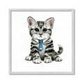 Picture of Fish Tie Kitty _GroupedProduct_Square_Mini_ _GroupedProduct_Square_Framed_Matted_