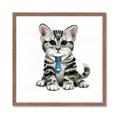Picture of Fish Tie Kitty _GroupedProduct_Square_Mini_ _GroupedProduct_Square_Framed_Matted_