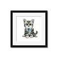 Picture of Fish Tie Kitty _GroupedProduct_Square_Mini_ _GroupedProduct_Square_Framed_Matted_