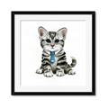 Picture of Fish Tie Kitty _GroupedProduct_Square_Mini_ _GroupedProduct_Square_Framed_Matted_