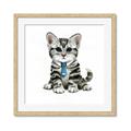 Picture of Fish Tie Kitty _GroupedProduct_Square_Mini_ _GroupedProduct_Square_Framed_Matted_