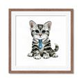 Picture of Fish Tie Kitty _GroupedProduct_Square_Mini_ _GroupedProduct_Square_Framed_Matted_