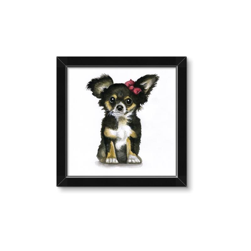 Picture of Pink Bow Chihuahua  _GroupedProduct_Square_Mini_ _GroupedProduct_Square_Framed_Matted_