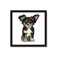 Picture of Pink Bow Chihuahua  _GroupedProduct_Square_Mini_ _GroupedProduct_Square_Framed_Matted_