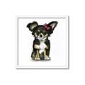 Picture of Pink Bow Chihuahua  _GroupedProduct_Square_Mini_ _GroupedProduct_Square_Framed_Matted_