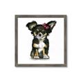 Picture of Pink Bow Chihuahua  _GroupedProduct_Square_Mini_ _GroupedProduct_Square_Framed_Matted_