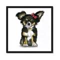 Picture of Pink Bow Chihuahua  _GroupedProduct_Square_Mini_ _GroupedProduct_Square_Framed_Matted_
