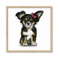 Picture of Pink Bow Chihuahua  _GroupedProduct_Square_Mini_ _GroupedProduct_Square_Framed_Matted_