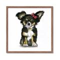 Picture of Pink Bow Chihuahua  _GroupedProduct_Square_Mini_ _GroupedProduct_Square_Framed_Matted_