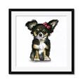 Picture of Pink Bow Chihuahua  _GroupedProduct_Square_Mini_ _GroupedProduct_Square_Framed_Matted_