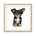 Picture of Pink Bow Chihuahua  _GroupedProduct_Square_Mini_ _GroupedProduct_Square_Framed_Matted_
