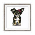 Picture of Pink Bow Chihuahua  _GroupedProduct_Square_Mini_ _GroupedProduct_Square_Framed_Matted_