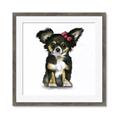 Picture of Pink Bow Chihuahua  _GroupedProduct_Square_Mini_ _GroupedProduct_Square_Framed_Matted_