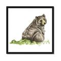 Picture of Bear in grass _GroupedProduct_Square_Mini_ _GroupedProduct_Square_Framed_Matted_