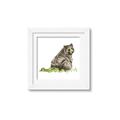Picture of Bear in grass _GroupedProduct_Square_Mini_ _GroupedProduct_Square_Framed_Matted_
