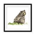 Picture of Bear in grass _GroupedProduct_Square_Mini_ _GroupedProduct_Square_Framed_Matted_