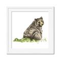 Picture of Bear in grass _GroupedProduct_Square_Mini_ _GroupedProduct_Square_Framed_Matted_