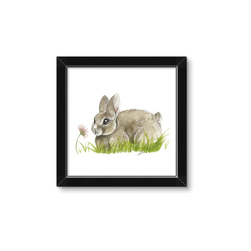 Picture of Bunny in grass _GroupedProduct_Square_Mini_ _GroupedProduct_Square_Framed_Matted_
