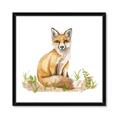 Picture of Fox in grass _GroupedProduct_Square_Mini_ _GroupedProduct_Square_Framed_Matted_