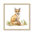 Picture of Fox in grass _GroupedProduct_Square_Mini_ _GroupedProduct_Square_Framed_Matted_