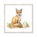 Picture of Fox in grass _GroupedProduct_Square_Mini_ _GroupedProduct_Square_Framed_Matted_