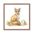 Picture of Fox in grass _GroupedProduct_Square_Mini_ _GroupedProduct_Square_Framed_Matted_