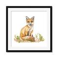 Picture of Fox in grass _GroupedProduct_Square_Mini_ _GroupedProduct_Square_Framed_Matted_