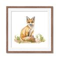 Picture of Fox in grass _GroupedProduct_Square_Mini_ _GroupedProduct_Square_Framed_Matted_