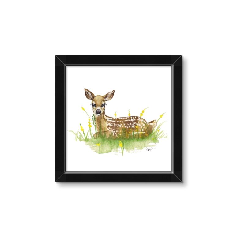 Picture of Deer in grass _GroupedProduct_Square_Mini_ _GroupedProduct_Square_Framed_Matted_
