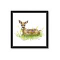 Picture of Deer in grass _GroupedProduct_Square_Mini_ _GroupedProduct_Square_Framed_Matted_